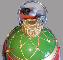 Load image into Gallery viewer, Oversized Christmas Ornament Green and Red with LED Lights Diamond- Christmas
