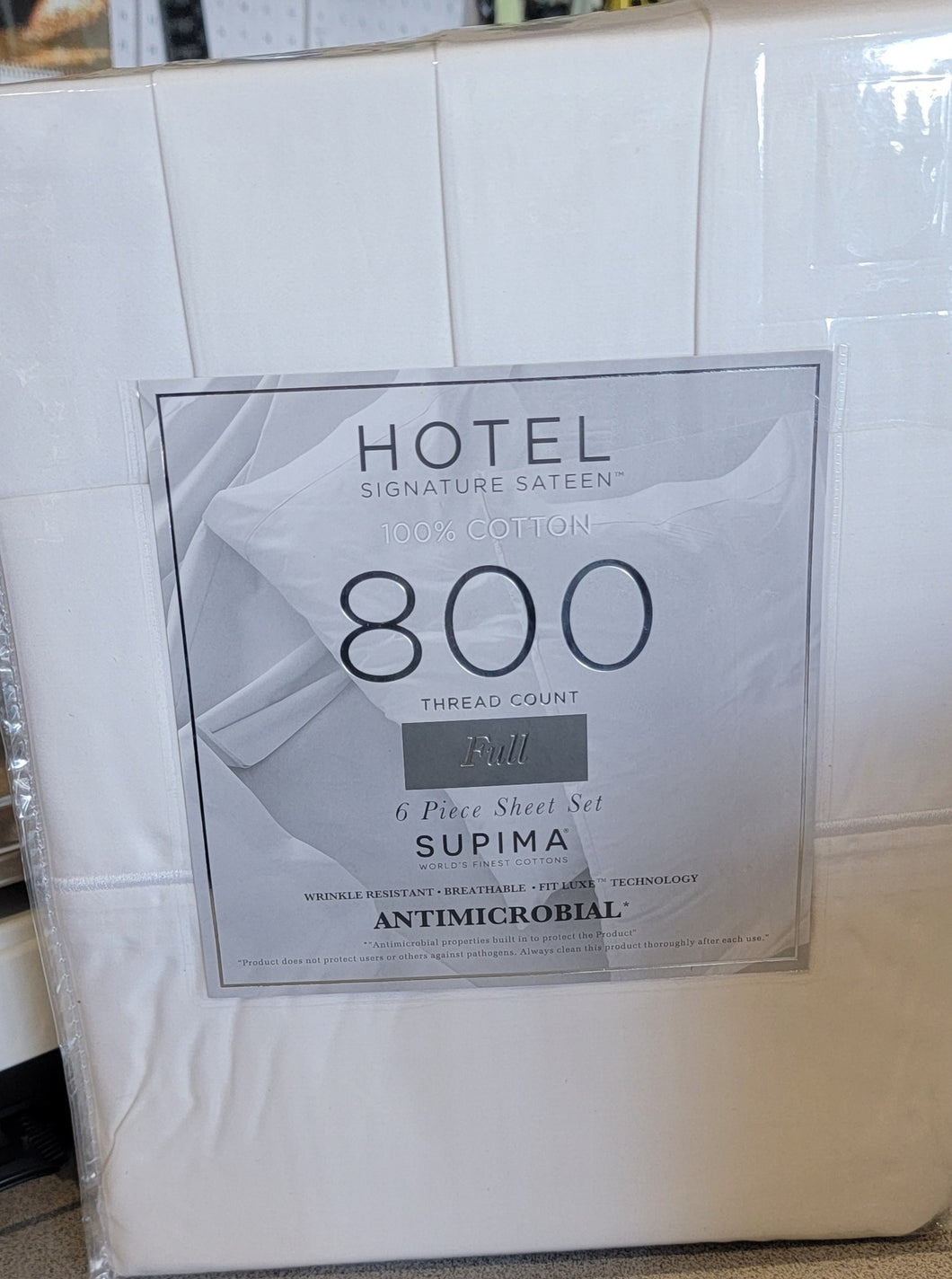 Hotel Signature Sateen 100% SUPIMA Cotton 800TC 6-pc FULL White