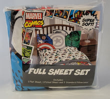 Load image into Gallery viewer, Jay Franco Comics 4-PC Full Sheet Set- Captain America, Hulk, Iron Man, Thor
