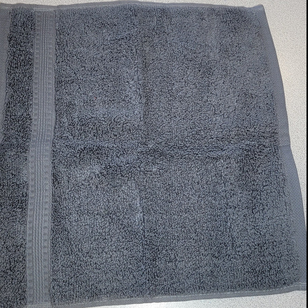 Charisma Soft 100% Hygro Cotton Luxury Washcloth, Gunmetal Gray