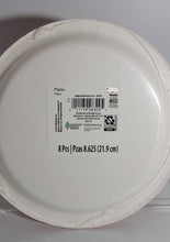 Load image into Gallery viewer, Halloween 8.6 inch Orange Party Plates, 8-pack with Happy Halloween and Skeleton
