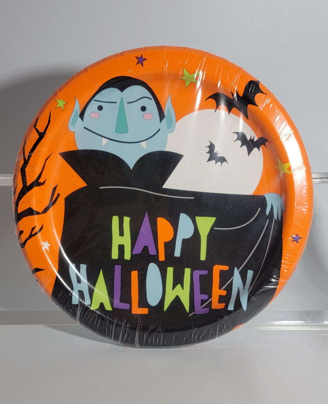 Halloween 7 inch Party Plates, 10-pack with Count Dracula
