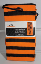 Load image into Gallery viewer, Women&#39;s Ladies Halloween Tights Orange / Black Stripe  Size S/M - CH/M
