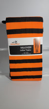 Load image into Gallery viewer, Women&#39;s Ladies Halloween Tights Orange / Black Stripe  Size S/M - CH/M
