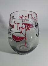 Load image into Gallery viewer, Halloween stemless Wine Glass, 12oz My Blood Type is Wine
