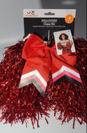Halloween 4-piece Cheer Kit Includes Headpiece, Metal Ring & 1 pair of Pom Poms