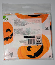 Load image into Gallery viewer, Halloween 4.5 ft x 7 ft Plastic Table Cover White with Orange Pumpkins Design
