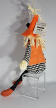 Load image into Gallery viewer, Halloween Scarecrow Orange Hat Accent Decor, Weighted bottom
