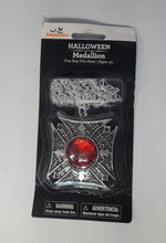 Load image into Gallery viewer, Halloween Medallion, Costume Medallion, Dress up, Chain, Necklace
