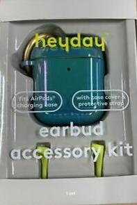 Heyday Earbud Accessory Kit Teal Case Cover & Strap Fits AirPods Charging Case