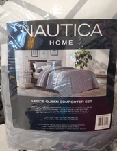Load image into Gallery viewer, Bedding Nautica 5-Piece Gray Comforter Set With Throw Pillows, Queen Size
