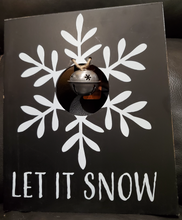 Load image into Gallery viewer, Jaclyn Smith 9&quot; Let It Snow Tabletop Decor with Snowflake and Bell
