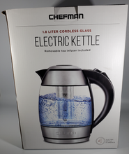 Load image into Gallery viewer, Chefman 1.8 Liter Electric Glass Kettle With Removable Tea Infuser, Open Box
