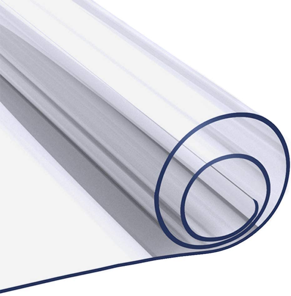 24 x 48 inch 2mm Clear Desk Blotter Table Protector Vinyl Tablecloth Liner Cover Wipeable Easy Clean Protective Pad PVC Heat Resistant