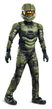 Load image into Gallery viewer, Disguise Halo Infinite Master Chief Deluxe Child Costume, Jumpsuit (Med / 7-8)
