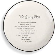 Pass Along Black and White 10 x 10 Ceramic Stoneware Decorative Giving Plate