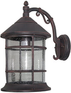 Bella Luce Exterior Outdoor Wall Lantern, Oil Rubbed, Clear Seeded Glass APL1016