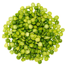 Load image into Gallery viewer, Burlap Bag Green Split Peas • 100% Desiccant Free • 5 lbs • Non-GMO Project Verified • 100% Non-Irradiated • USA Grown • Field Traced •
