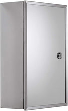 Load image into Gallery viewer, Croydex Trent Stainless Steel Lockable Medicine Cabinet with mirrored glass door
