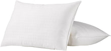 Load image into Gallery viewer, Exquisite Hotel Plush Gel-Fiber Filled Hypoallergenic Pillows with a 100% Cotton Shell, Windowpane Pattern, and Soft Density, 2-Pack, Standard
