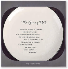 Load image into Gallery viewer, Pass Along Black and White 10 x 10 Ceramic Stoneware Decorative Giving Plate
