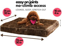 Load image into Gallery viewer, Millie Mats Pet Bed Plush Faux Fur Bed for Small &amp; Medium Size Dog, Puppy or Cat. Use as Crate Bed.
