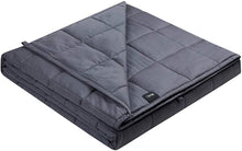 Load image into Gallery viewer, Cooling Weighted Blanket 20 lbs (100% Cotton Material with Glass Beads) Grey, Queen Size
