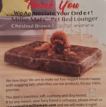 Load image into Gallery viewer, Millie Mats Pet Bed Plush Faux Fur Bed for Small &amp; Medium Size Dog, Puppy or Cat. Use as Crate Bed.
