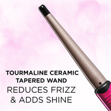 Load image into Gallery viewer, INFINITIPRO BY CONAIR Tourmaline Ceramic Curling Wand; 1-Inch to 1/2-Inch
