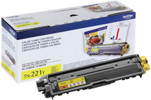 Load image into Gallery viewer, Brother Genuine Standard Yield Toner Cartridge, TN221Y, Replacement Yellow Color Toner, Page Yield Up To 1,400 Pages, TN221
