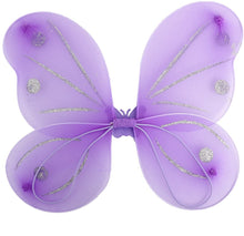 Load image into Gallery viewer, 2pc Princess Fairy Wings &amp; Wand - Butterfly - Angel - Dress Up
