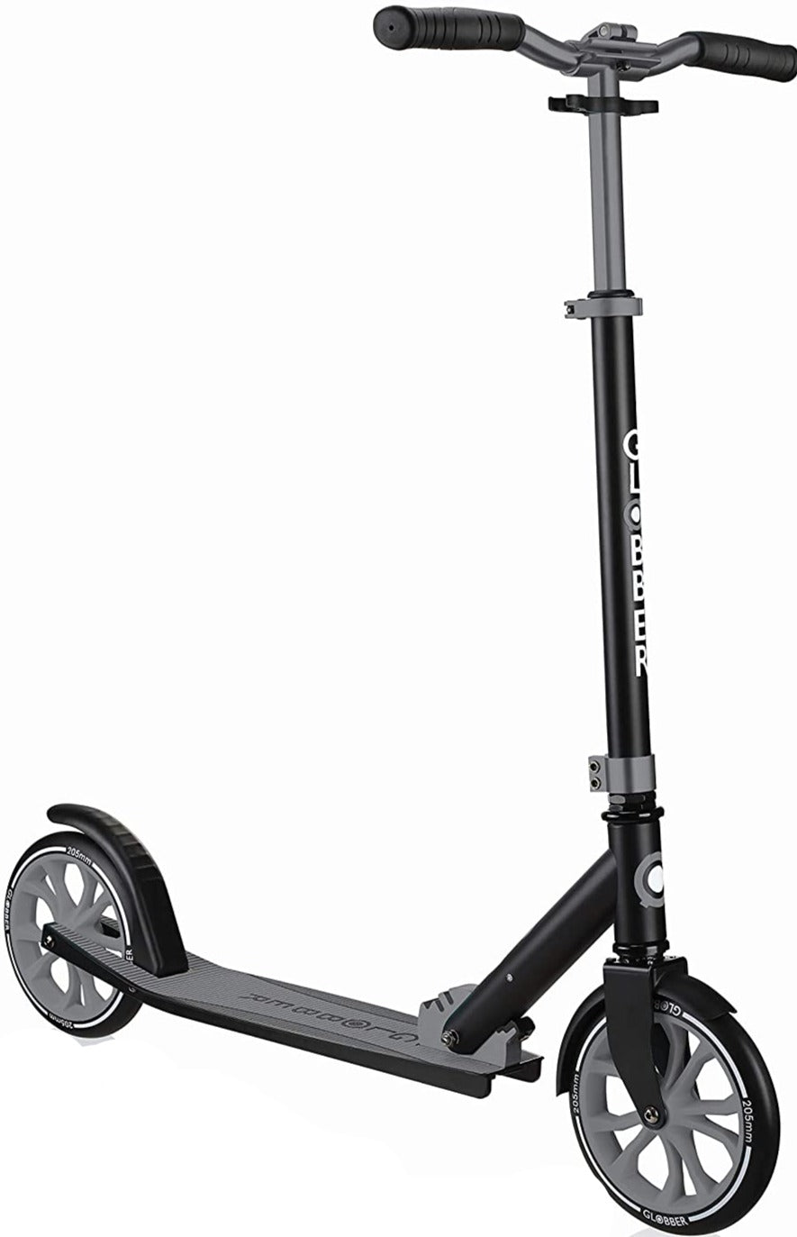 Globber NL 500-205 2-Wheel Folding Kick Scooter, Blk/Gry