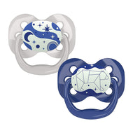 Dr. Brown's Advantage Baby Pacifiers, Glow-in-The-Dark, 0-6 Month Pacifiers, Blue, 2 Count