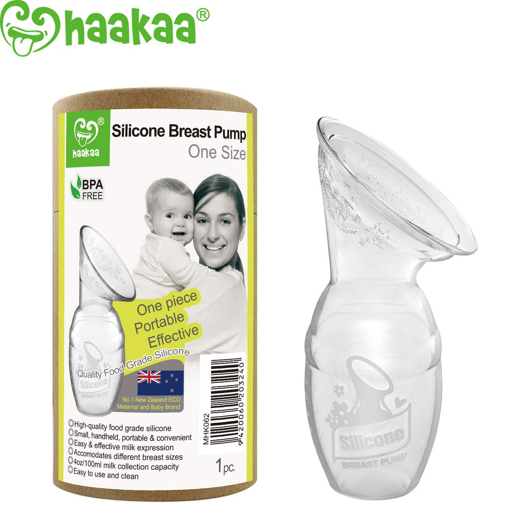 Manual Silicone Breast Pump 4oz/100ml PVC-Free Phthalate-Free, 100% Food Grade