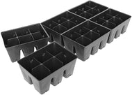 Handy Pantry Black Plastic Garden Tray Inserts - 10 Sheets of 36 Cell 2x3 - NEW