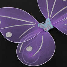 Load image into Gallery viewer, 2pc Princess Fairy Wings &amp; Wand - Butterfly - Angel - Dress Up
