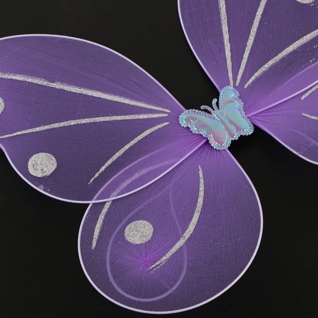 2pc Princess Fairy Wings & Wand - Butterfly - Angel - Dress Up