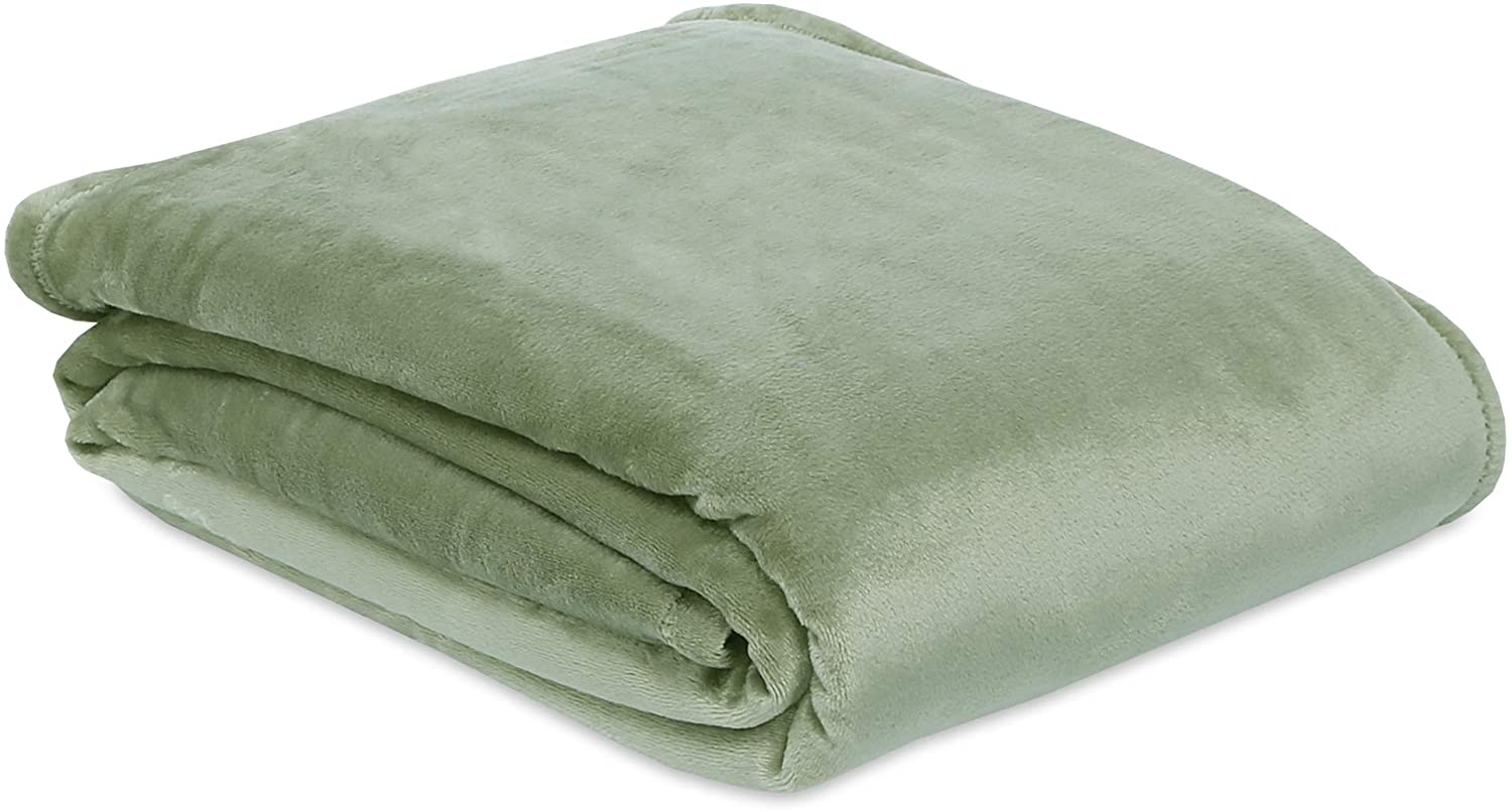 Bedding Berkshire Life LuxeLoft Blanket SAGE Queen 141502 Exceptionaldavisdeals