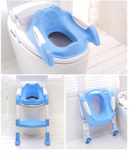 Load image into Gallery viewer, Baby Potty Training Seat with Step Stool Ladder, (3 in 1) Kids Toddler Potty Toilet Seat with Adjustable Non-Slip Steps Pads, Folding &amp; Portable
