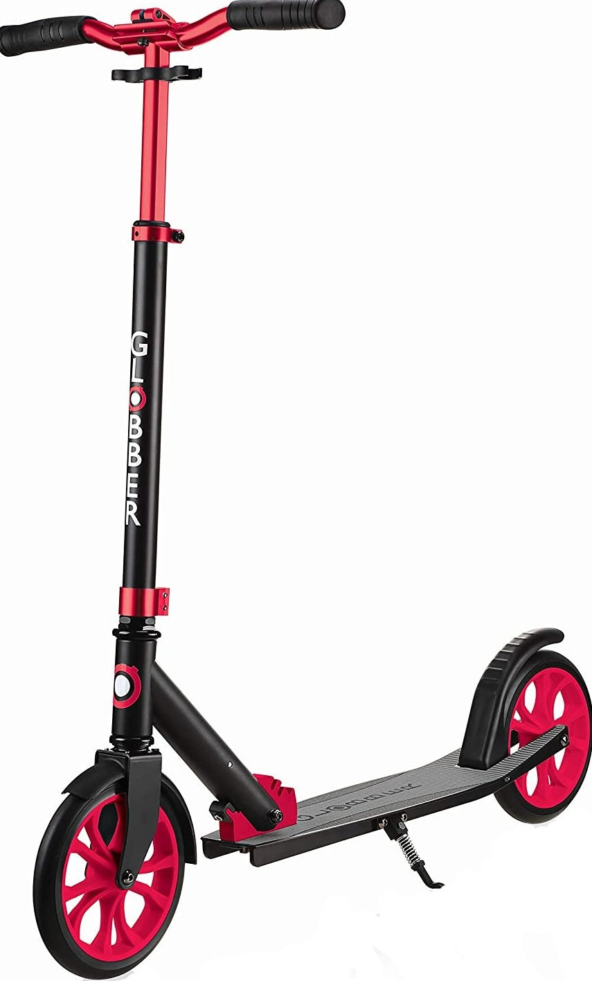 Globber NL 500-205 2-Wheel Folding Kick Scooter, Blk/Red