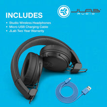 Load image into Gallery viewer, JLab Audio Studio Bluetooth Wireless On-Ear Headphones | 30+ Hr Bluetooth | EQ3 Sound |  Black
