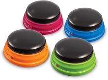 Load image into Gallery viewer, Learning Resources Recordable Answer Buzzers, Personalized Sound Buzzers, Talking Button, Set of 4, Ages 3+

