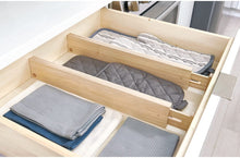 Load image into Gallery viewer, iDesign Eco Wood Adjustable Drawer Organizer, Dividers, Natural
