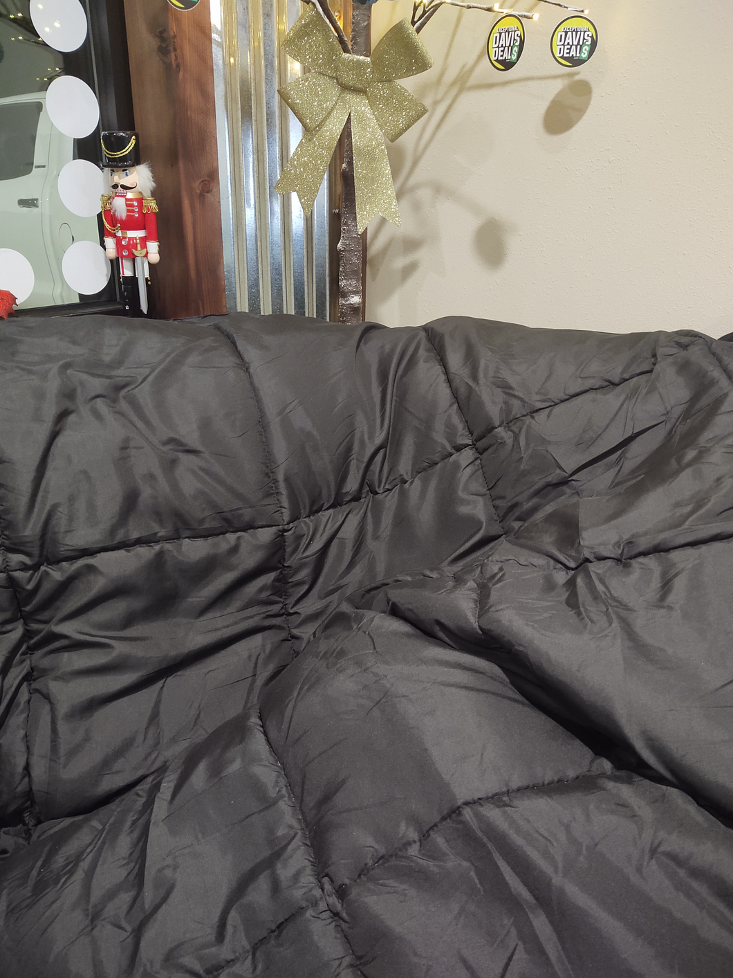 King Size Microfiber Down Alternative Comforter - Sleek Black