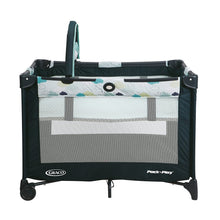 Load image into Gallery viewer, Graco Pack and Play On the Go Playard | Includes Full-Size Infant Bassinet, Push Button Compact Fold, Stratus
