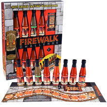 Load image into Gallery viewer, Thoughtfully Gifts, Firewalk Challenge Gift Set, 1.6 Ounces Each, Includes 8 Different Hot Sauces, Gameboard, Challenge Cards and 8 Sided Dice
