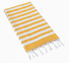 Load image into Gallery viewer, Sandy Beaches 100% Organic Cotton Turkish Towel, Large Beach Towel/Bath Towel, 39x70, Orange and White Striped
