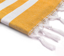 Load image into Gallery viewer, Sandy Beaches 100% Organic Cotton Turkish Towel, Large Beach Towel/Bath Towel, 39x70, Orange and White Striped
