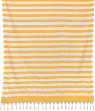 Load image into Gallery viewer, Sandy Beaches 100% Organic Cotton Turkish Towel, Large Beach Towel/Bath Towel, 39x70, Orange and White Striped
