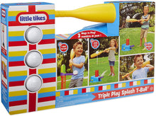 Load image into Gallery viewer, Little Tikes 3-in-1 Triple Splash T-Ball Set with 3 Balls
